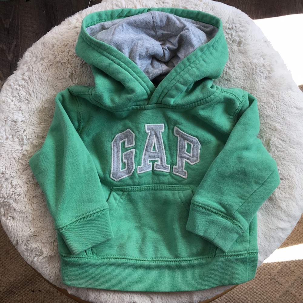 Baby Gap | Green GAP Spellout Hooded Sweatshirt